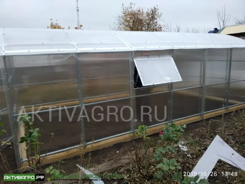 Теплица Ударница Благодатная, ширина 3/3.5 м, труба 40х20 + 20х20 Теплица Ударница Благодатная, ширина 3/3.5 м, труба 40х20 + 20х20